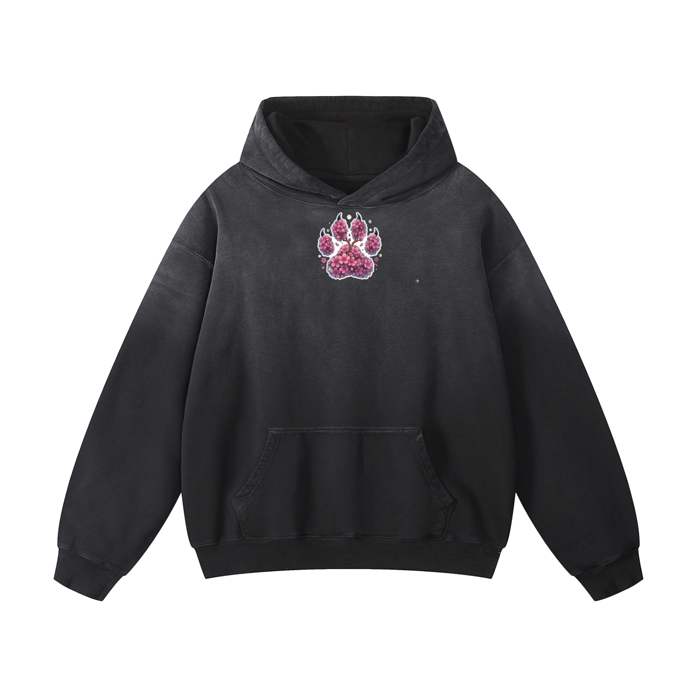Cherry Blossom Geisha Heavyweight Sunfade Oversized Hoodie