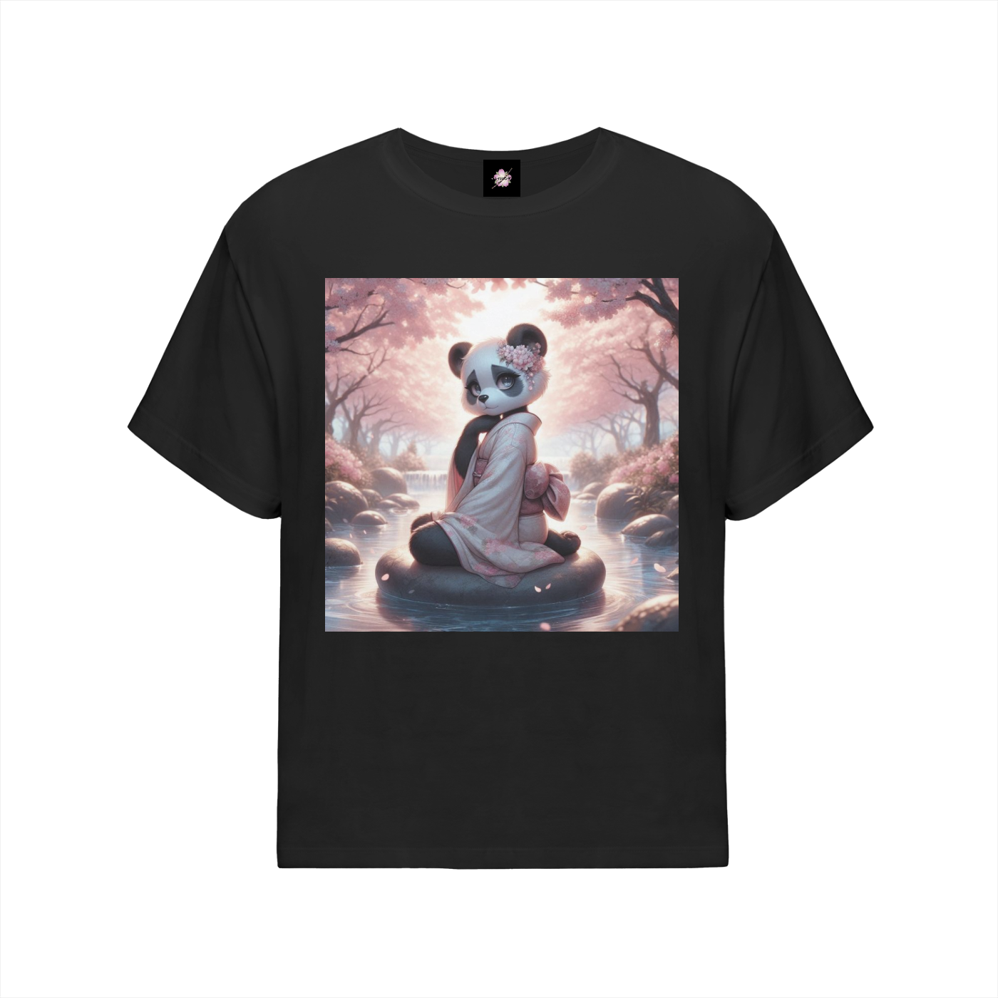 Panda Geisha Girl 2 Oversized Cotton T-Shirt