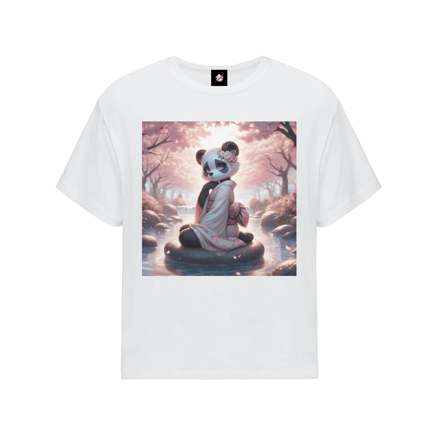 Panda Geisha Girl 2 Oversized Cotton T-Shirt