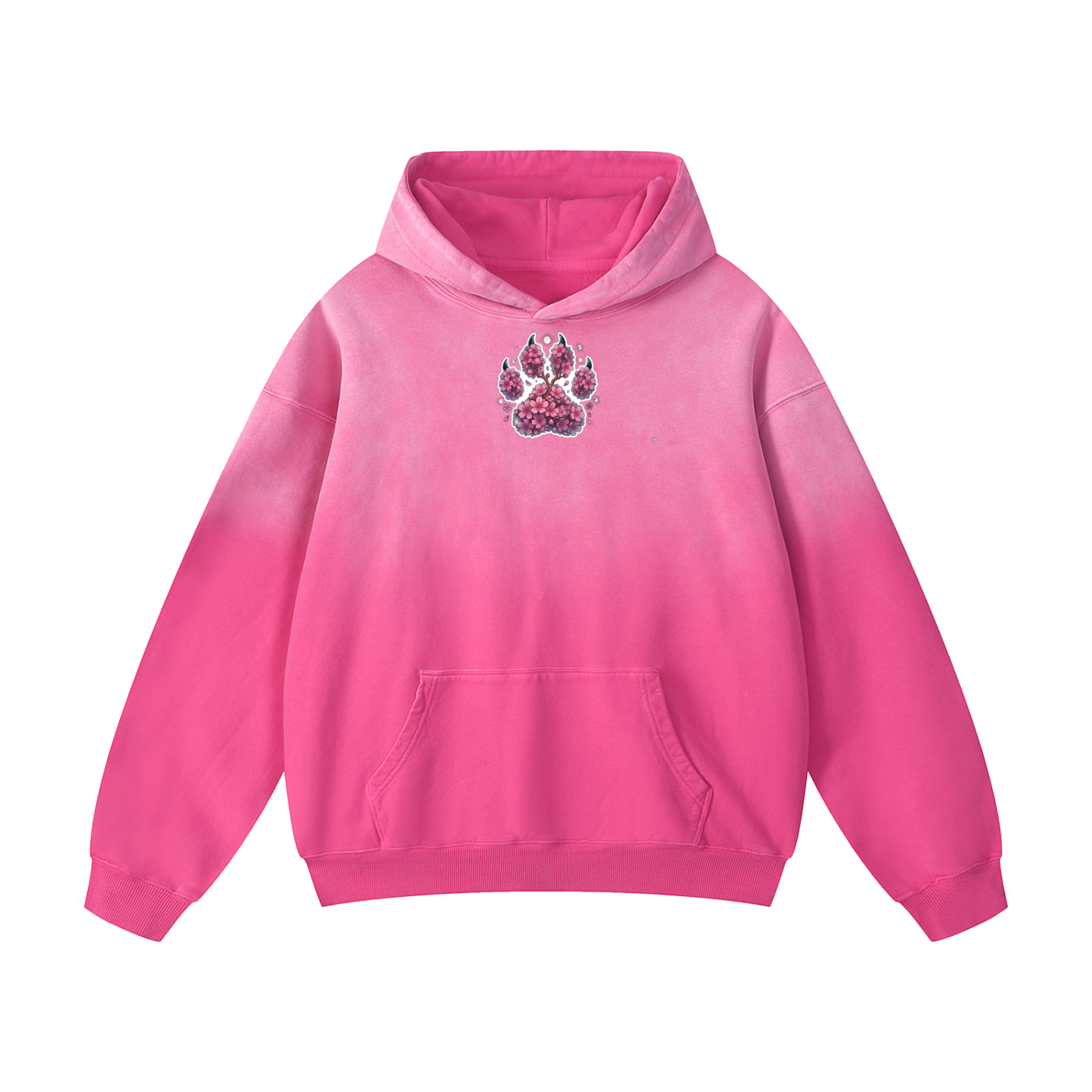 Cherry Blossom Geisha Heavyweight Sunfade Oversized Hoodie