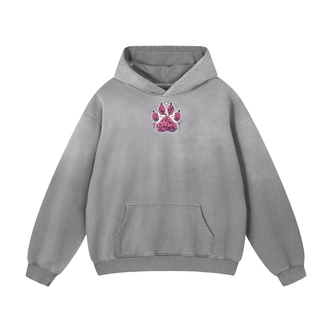Cherry Blossom Geisha Heavyweight Sunfade Oversized Hoodie