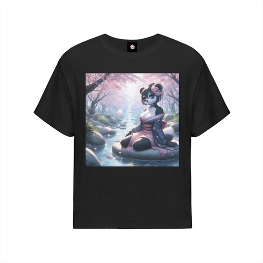 Panda Geisha Girl 3 Oversized Cotton T-Shirt