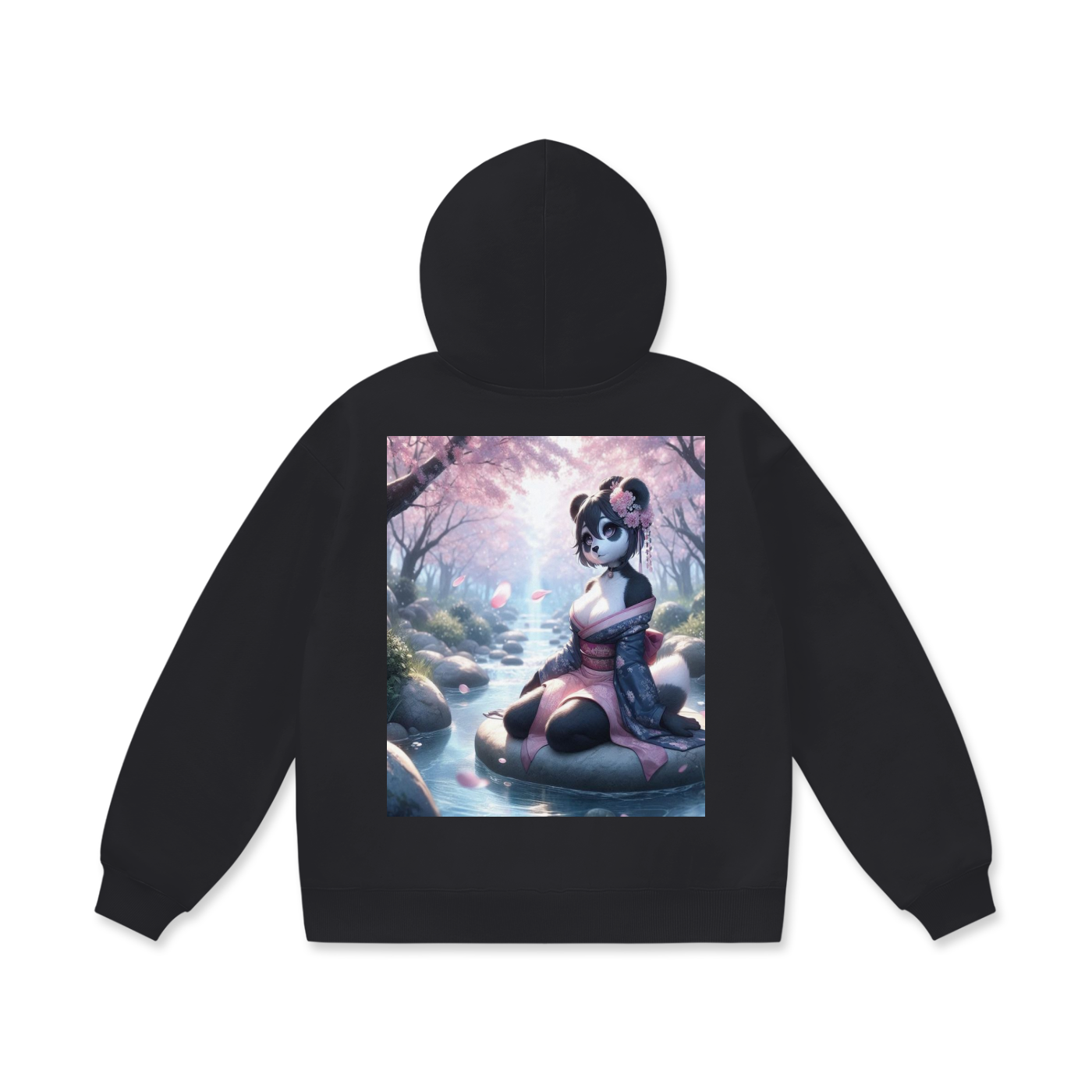 SP. Panda Geisha Girl 2 Oversize Heavyweight Fleece Hoodie