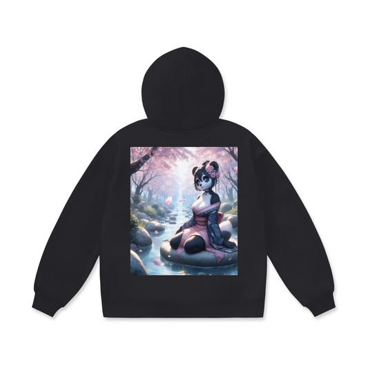 SP. Panda Geisha Girl 2 Oversize Heavyweight Fleece Hoodie