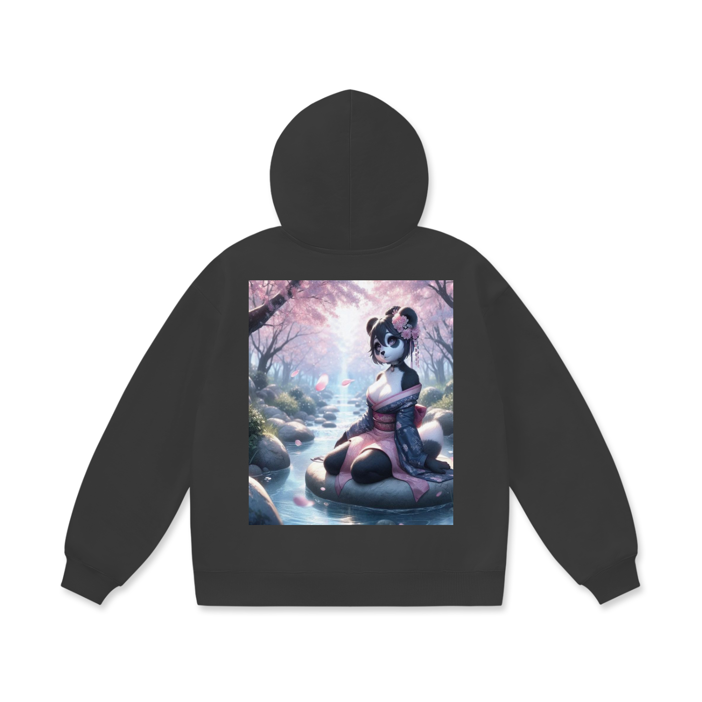 SP. Panda Geisha Girl 2 Oversize Heavyweight Fleece Hoodie