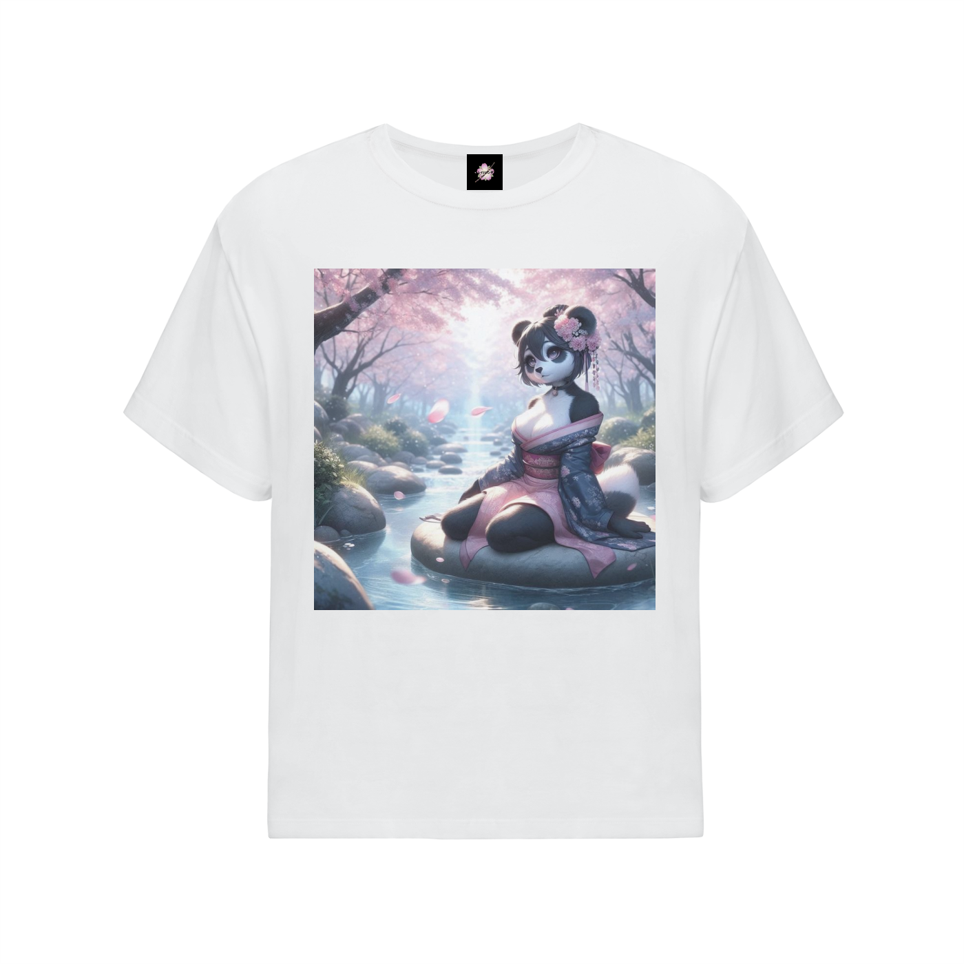 Panda Geisha Girl 3 Oversized Cotton T-Shirt