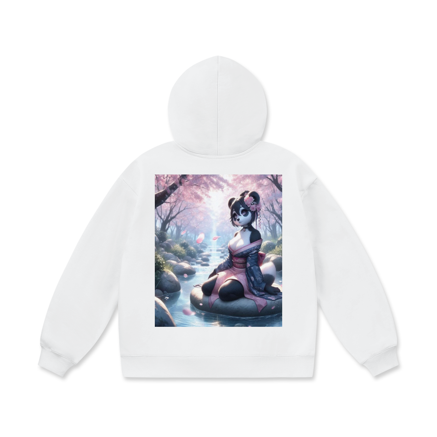 SP. Panda Geisha Girl 2 Oversize Heavyweight Fleece Hoodie