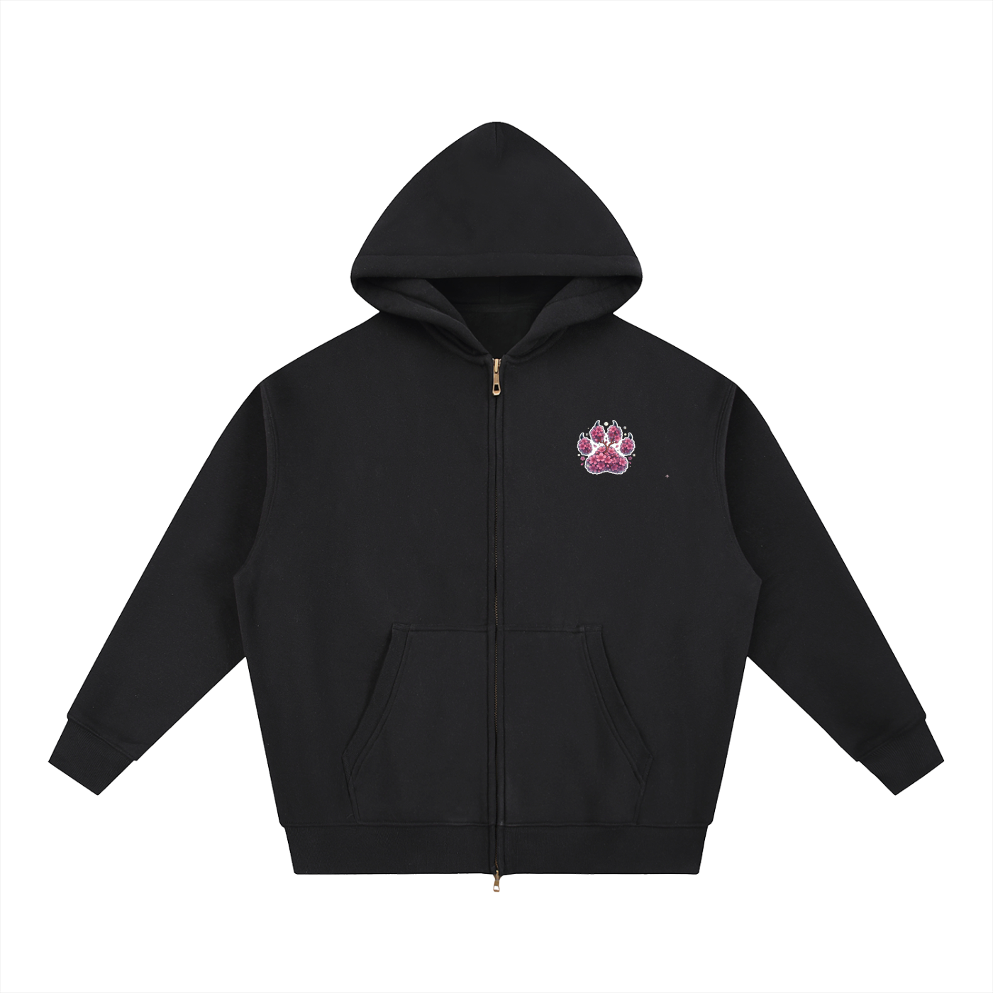 Panda Geisha Girl 3 Fleece Boxy Hoodie