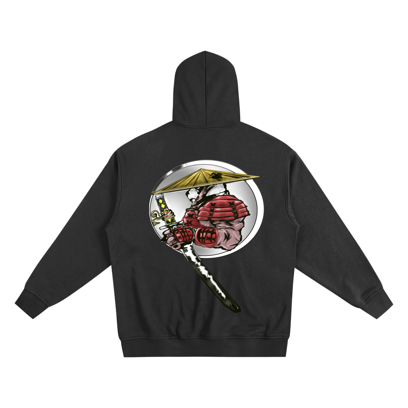 Zip-Up Samurai Panda Hoodie